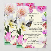 Bloemen en uitnodiging voor weddenschappen (Voorkant / Achterkant)