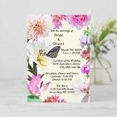 Bloemen en uitnodiging voor weddenschappen (Staand voorkant)