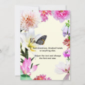 Bloemen en uitnodiging voor weddenschappen (Achterkant)