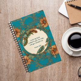 Bloemen en veren dagboek met Jezus Notitieboek