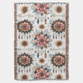 Bloemen en veren deken (Voorkant Verticaal)