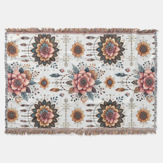 Bloemen en veren deken (Voorkant)