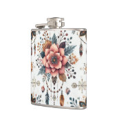 Bloemen en veren heupfles (Links)