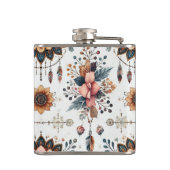 Bloemen en veren heupfles (Achterkant)