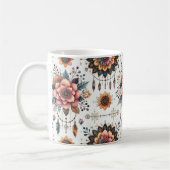 Bloemen en veren koffiemok (Links)