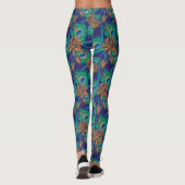 Bloemen en veren leggings (Achterkant)