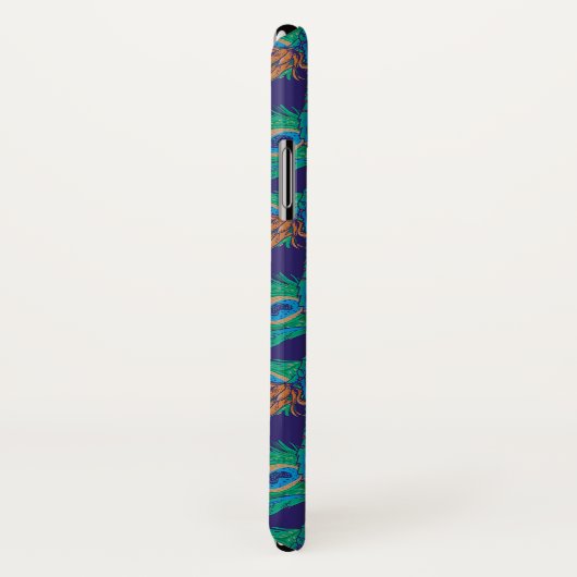 Bloemen en veren | Monogram Case-Mate iPhone Case (Achterkant / rechts)