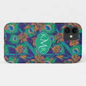 Bloemen en veren | Monogram Case-Mate iPhone Case (Achterkant (horizontaal))