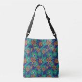 Bloemen en veren | Monogram Crossbody Tas (Achterkant)