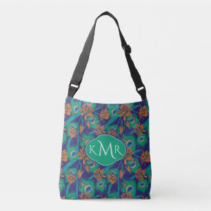 Bloemen en veren Monogram Crossbody Tas