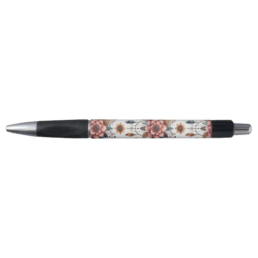 Bloemen en veren pen (Voorkant)