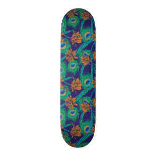 Bloemen en veren persoonlijk skateboard