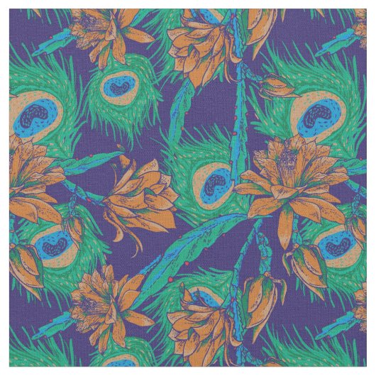 Bloemen en veren stof (Close Up)