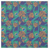 Bloemen en veren stof (Swatch)