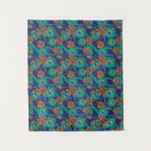 Bloemen en veren wandkleed (Voorkant)