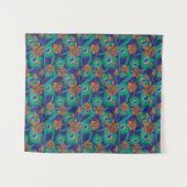 Bloemen en veren wandkleed (Voorkant (horizontaal))
