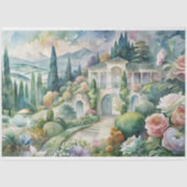 Bloemen en Villa Decoupage Tissue Papier (Voorkant)