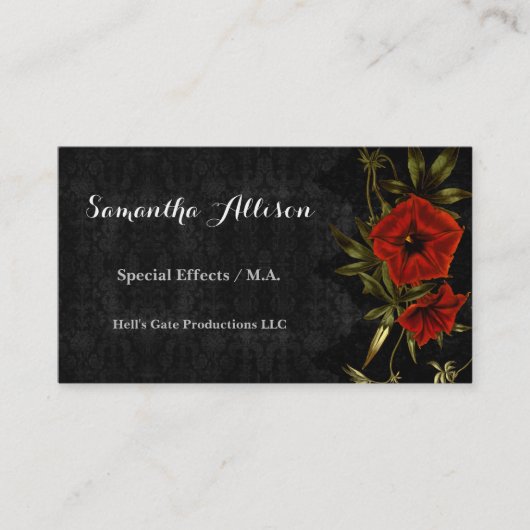  bloemen en Visitekaartje van de Gothic van de kan (Voorkant)