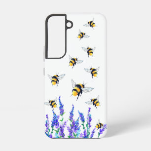 Bloemen en vliegende bijen Samsung Galaxy Hoesjes Hoesje
