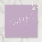 Bloemen en vlinder Quinceanera Paars Bedankjes Labels (Achterkant)