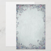 bloemen en vlinderbruiloft briefpapier (Voorkant / Achterkant)