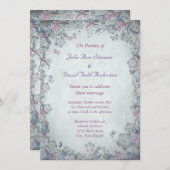  bloemen en vlinderbruiloft kaart