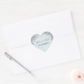 Bloemen en vlinderbruiloft sparen de datum hart sticker (Envelop)
