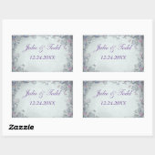 Bloemen en vlinderbruiloft sparen de datum rechthoekige sticker (Vel)