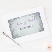 Bloemen en vlinderbruiloft sparen de datum rechthoekige sticker (Envelop)