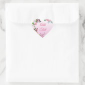 Bloemen en Vlinderhart Hart Sticker (Tas)