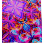 Bloemen en vlinders, Abstract Douchegordijn (Voorkant)