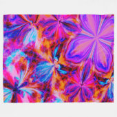 Bloemen en vlinders, Abstract Fleece Deken (Voorkant (Horizontaal))