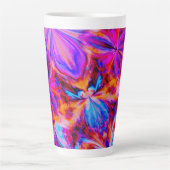 Bloemen en vlinders, Abstract Latte Mok (Voorkant)