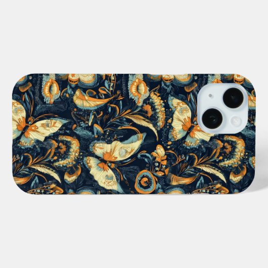 Bloemen en vlinders Abstract patroon Case-Mate iPhone Case (Achterkant (horizontaal))