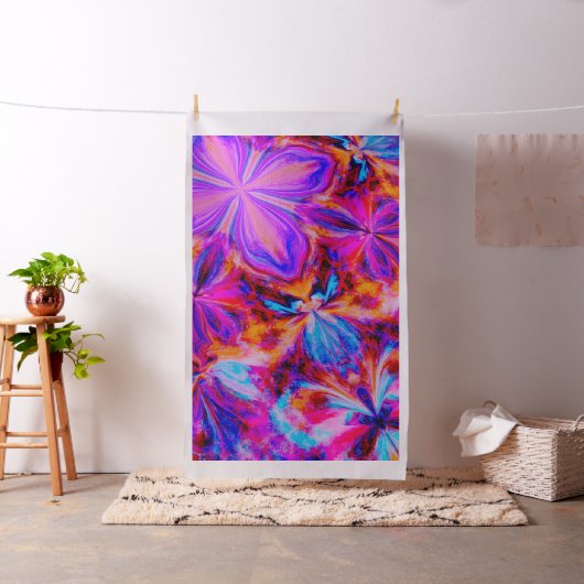 Bloemen en vlinders, Abstract Stof (Voorbeeld)