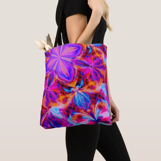 Bloemen en vlinders, Abstract Tote Bag (Dichtbij)
