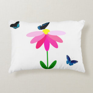 Bloemen en Vlinders Accent Kussen