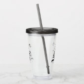 Bloemen en vlinders acryl drinkbeker (Links)