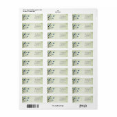 Bloemen en Vlinders Adreslabel Etiket (Full Sheet)