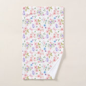Bloemen en Vlinders Bad Handdoek (Handdoek)