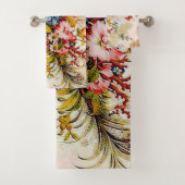  bloemen en vlinders bad handdoek (Insitu)