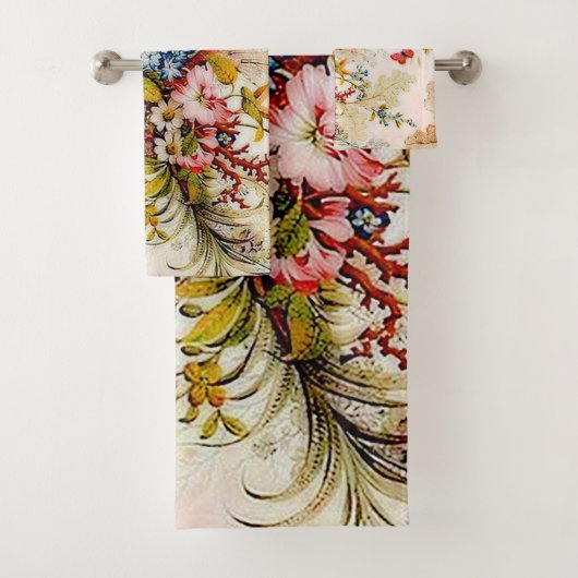  bloemen en vlinders bad handdoek (Insitu)