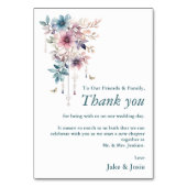 Bloemen en vlinders bruiloft dank u kaart (Voorkant)