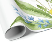 Bloemen en vlinders cadeaupapier (Rol Hoek)