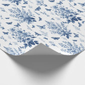 Bloemen en vlinders cadeaupapier (Hoek)