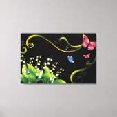 Bloemen en vlinders canvas afdruk (Voorkant)