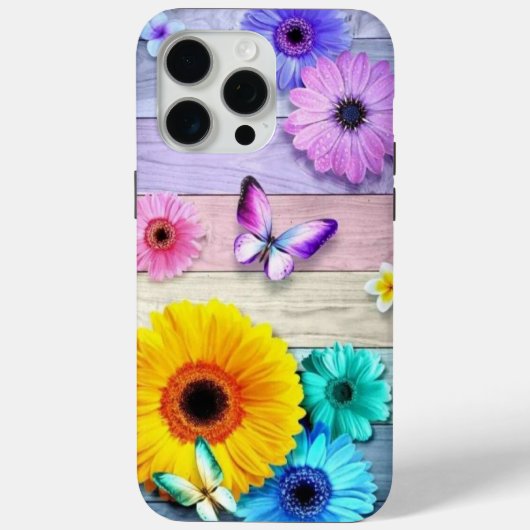 Bloemen en vlinders Case-Mate iPhone case (Achterkant)