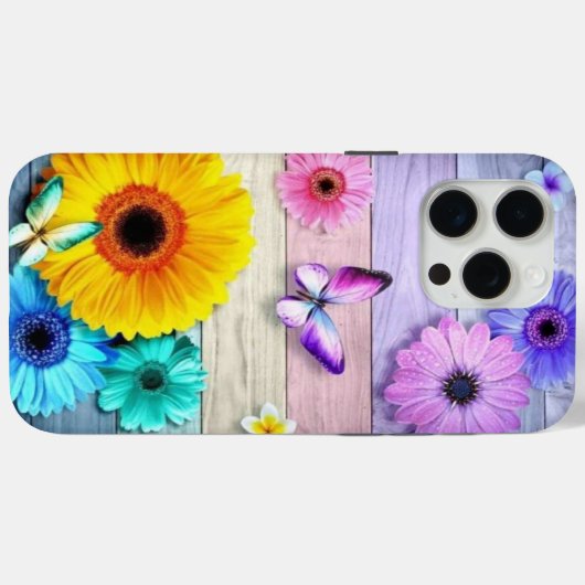Bloemen en vlinders Case-Mate iPhone case (Achterkant (horizontaal))
