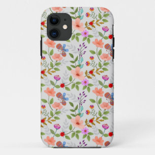 Bloemen en vlinders Case-Mate iPhone case