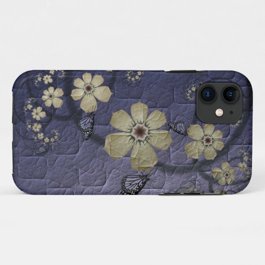 Bloemen en vlinders Case-Mate iPhone case (Achterkant (horizontaal))